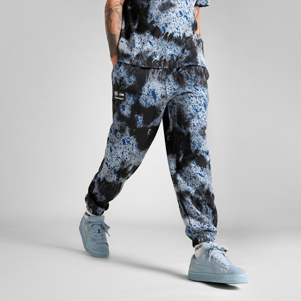 BMW M Motorsport Colour Splash All-over Print Men's Sweat Pants, PUMA Black, extralarge-IND