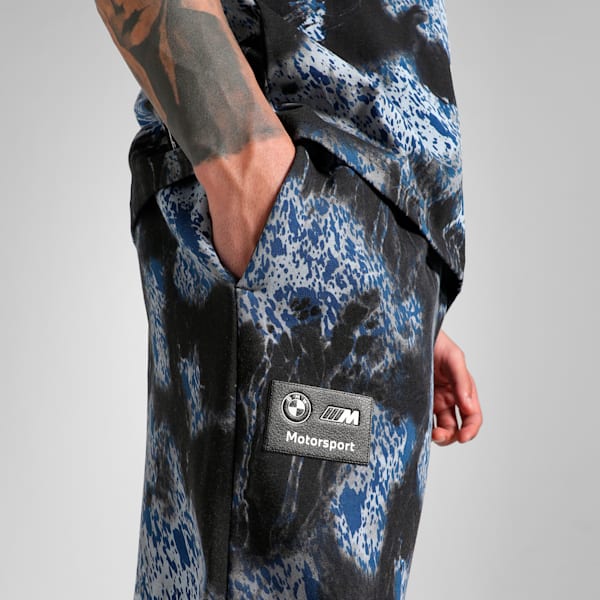 BMW M Motorsport Colour Splash All-over Print Men's Sweat Pants, PUMA Black, extralarge-IND