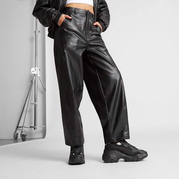 Super PUMA Pleather Pants, PUMA Black, extralarge