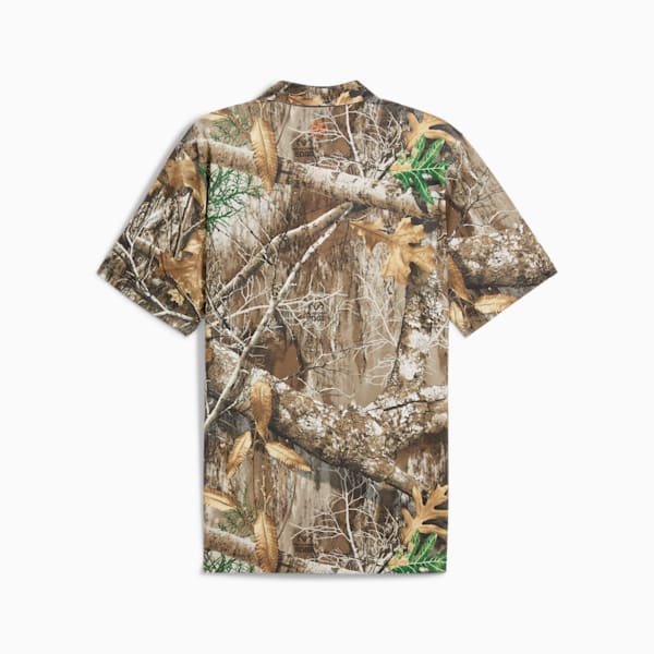 メンズ ゴルフ PUMA x REALTREE カモ 半袖 ポロシャツ, Deep Forest, extralarge-JPN