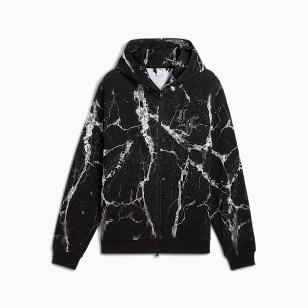 PUMA x LAMELO BALL LaFrancé Written in Chrome Men's Hoodie, PUMA Black-Puma White AOP, extralarge