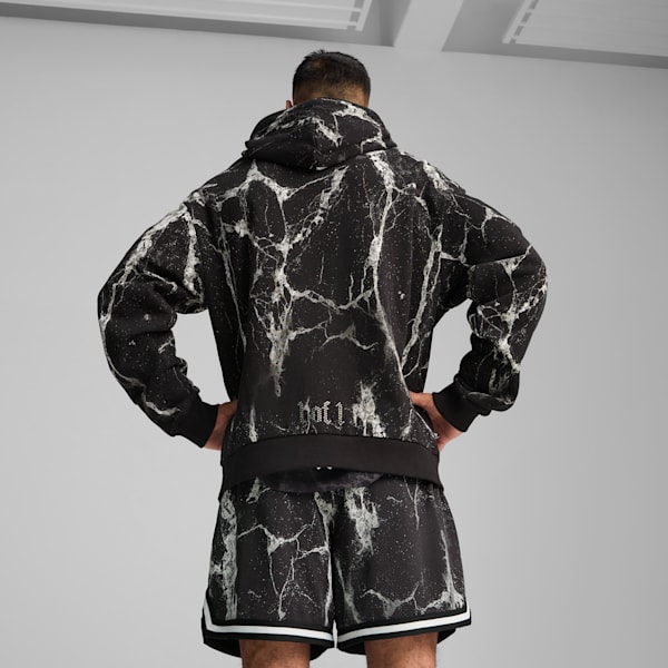 メンズ バスケットボール HOOPS x LAFRANCE リトゥン IN CH フーディ, PUMA Black-Puma White AOP, extralarge-JPN