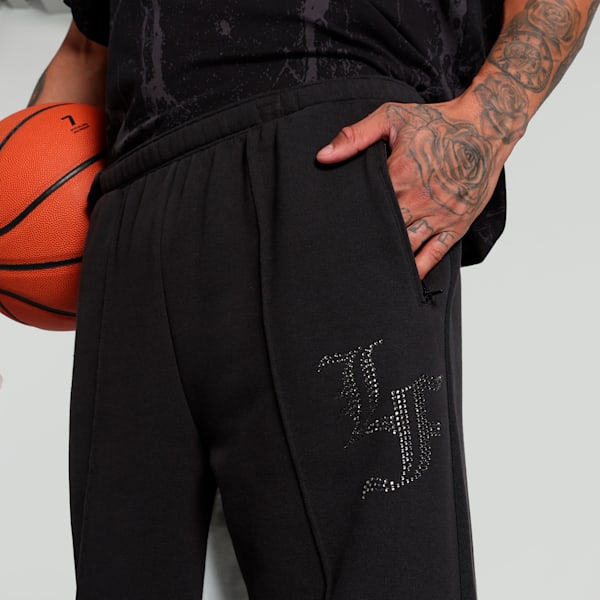 HOOPS x LAFRANCÉ Written in Chrome Men's Relaxed Fit Basketball Pants, PUMA Black, extralarge-IND