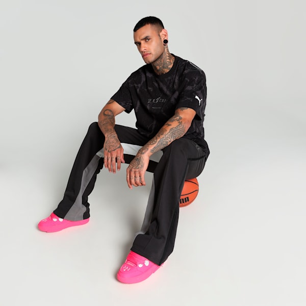 HOOPS x LAFRANCÉ Written in Chrome Men's Relaxed Fit Basketball Pants, PUMA Black, extralarge-IND