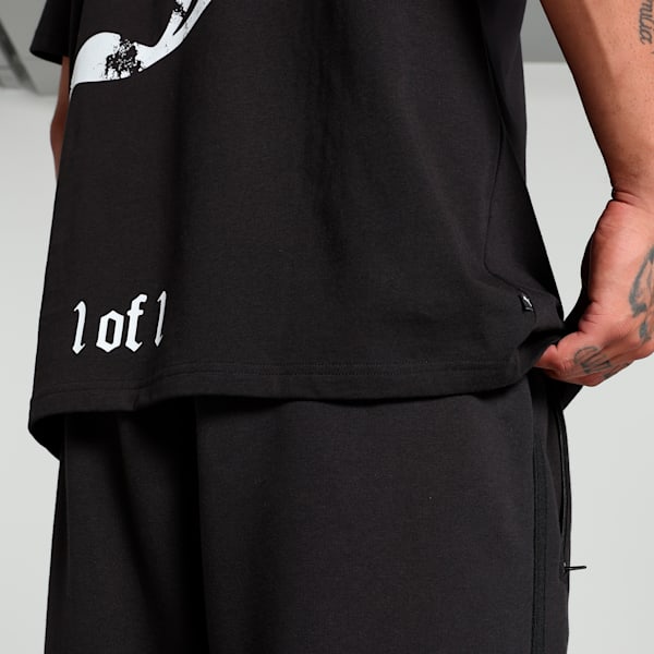 HOOPS x LAFRANCÉ Written in Chrome Relaxed Fit Basketball Tee, PUMA Black, extralarge-IND