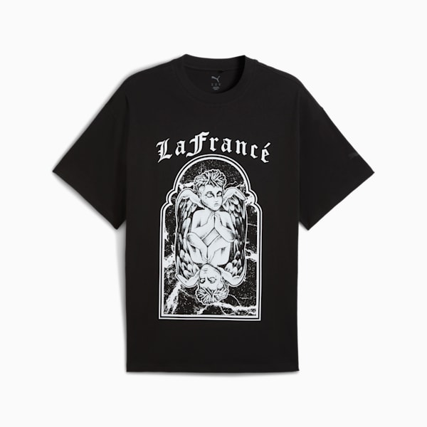 Playera PUMA HOOPS x LAFRANCÉ Written in Chrome, PUMA Black, extralarge
