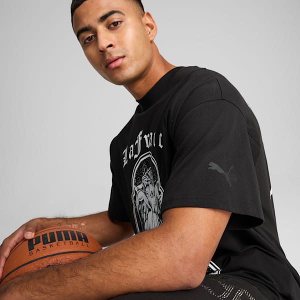 Playera PUMA HOOPS x LAFRANCÉ Written in Chrome, PUMA Black, extralarge
