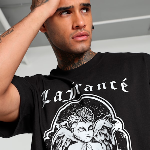 HOOPS x LAFRANCÉ Written in Chrome Relaxed Fit Basketball Tee, PUMA Black, extralarge-IND