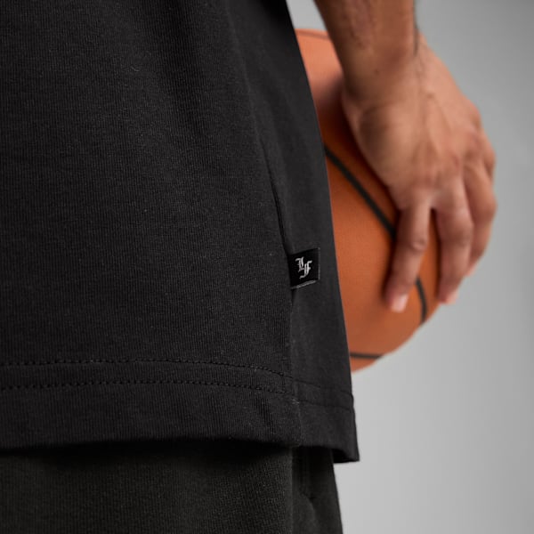 Playera PUMA HOOPS x LAFRANCÉ Written in Chrome, PUMA Black, extralarge