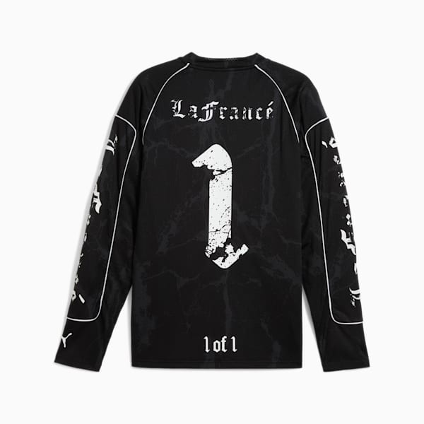PUMA x LAMELO BALL LaFrancé Written in Chrome Men's Jersey, PUMA Black-Flat Medium Gray AOP, extralarge