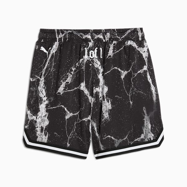 Shorts PUMA HOOPS x LAFRANCÉ Written in Chrome para hombre, PUMA Black-Puma White - AOP, extralarge