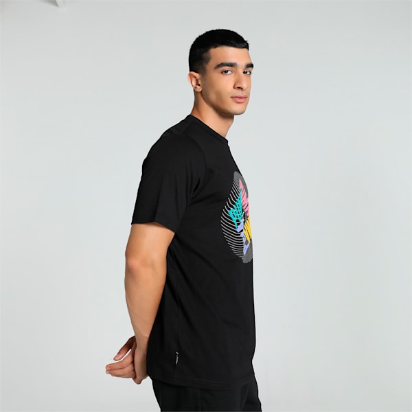 Sportswear by PUMA Men's Graphic Tee, Puma Black, extralarge-IND