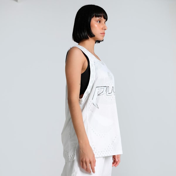Jer-She Women's Basketball Jersey, PUMA White-AOP, extralarge-IND