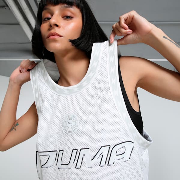 Jer-She Women's Basketball Jersey, PUMA White-AOP, extralarge-IND