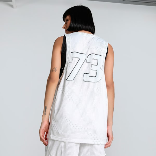 Jer-She Women's Basketball Jersey, PUMA White-AOP, extralarge-IND