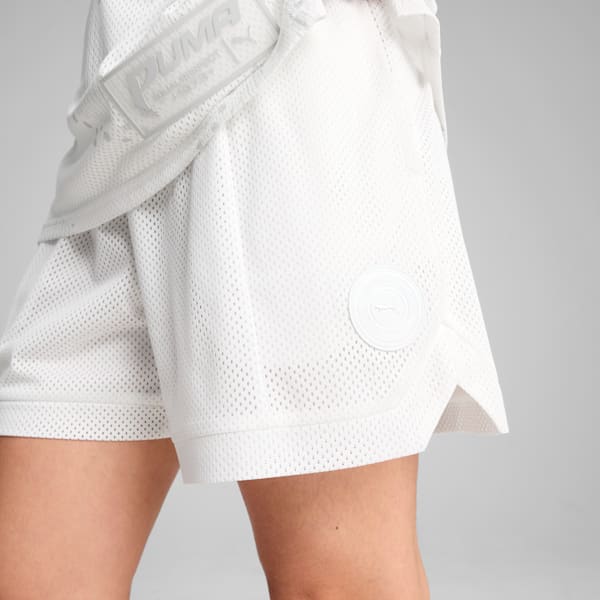 Shorts de básquetbol para mujer Jer-SHE, PUMA White, extralarge