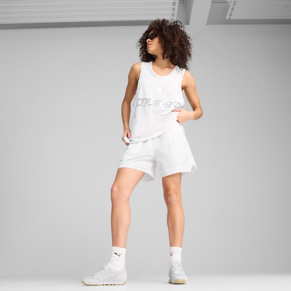 Shorts de básquetbol para mujer Jer-SHE, PUMA White, extralarge