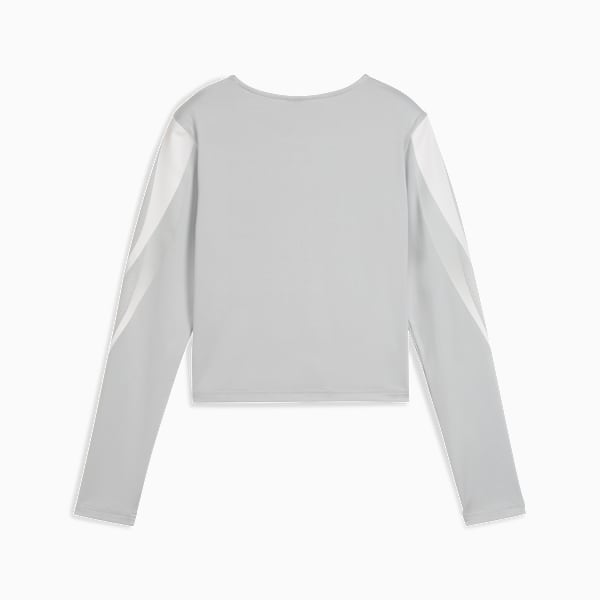 Playera estampada DARE TO para mujer, Flat Light Gray, extralarge