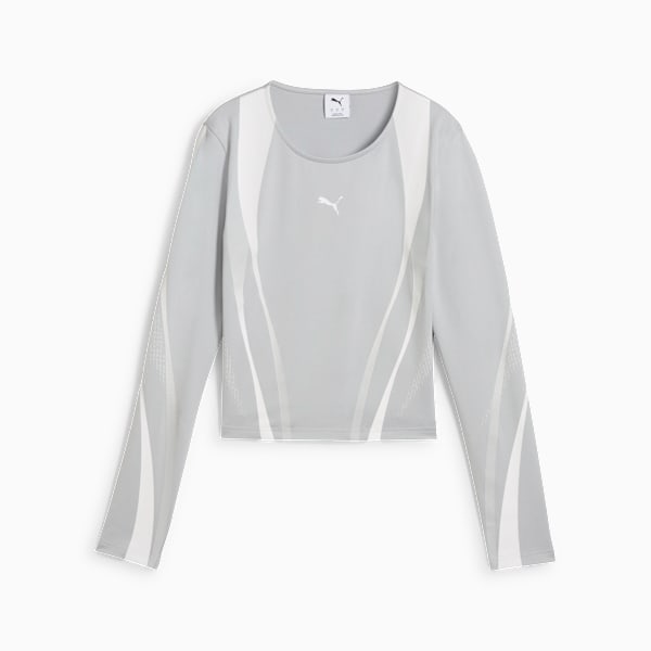 Playera estampada DARE TO para mujer, Flat Light Gray, extralarge