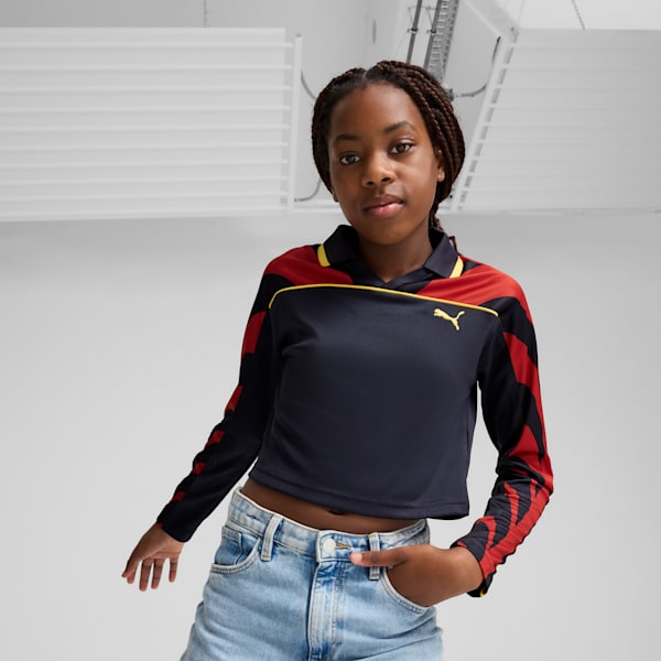 Road To Unity Youth Slim Fit Crop Football Jersey, New Navy, extralarge-IND