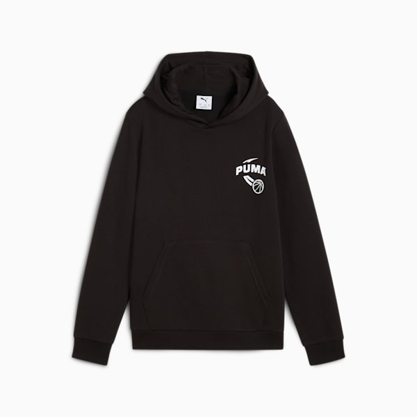 Sudadera con capucha Posterize Basketball para niños grandes, PUMA Black, extralarge