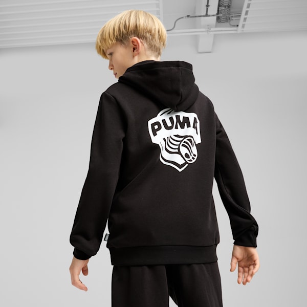 Sudadera con capucha Posterize Basketball para niños grandes, PUMA Black, extralarge