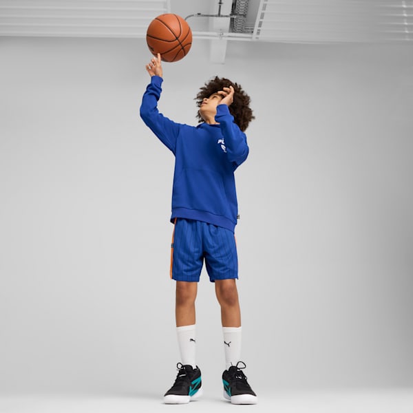 Posterize Basketball Big Kids' Hoodie, Vivid Blue, extralarge