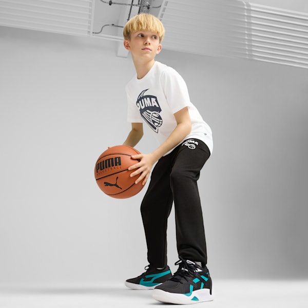 Pants Posterize Basketball para niños grandes, PUMA Black, extralarge