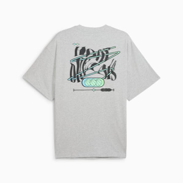 Hoop Dreamz Men's Oversized Tee, Light Gray Heather, extralarge