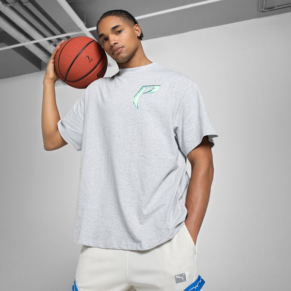 Hoop Dreamz Relaxed Fit Basketball Tee, Light Gray Heather, extralarge-IND
