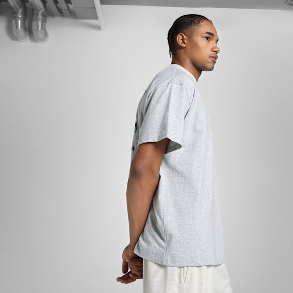 Hoop Dreamz Relaxed Fit Basketball Tee, Light Gray Heather, extralarge-IND