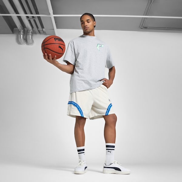 Hoop Dreamz Relaxed Fit Basketball Tee, Light Gray Heather, extralarge-IND