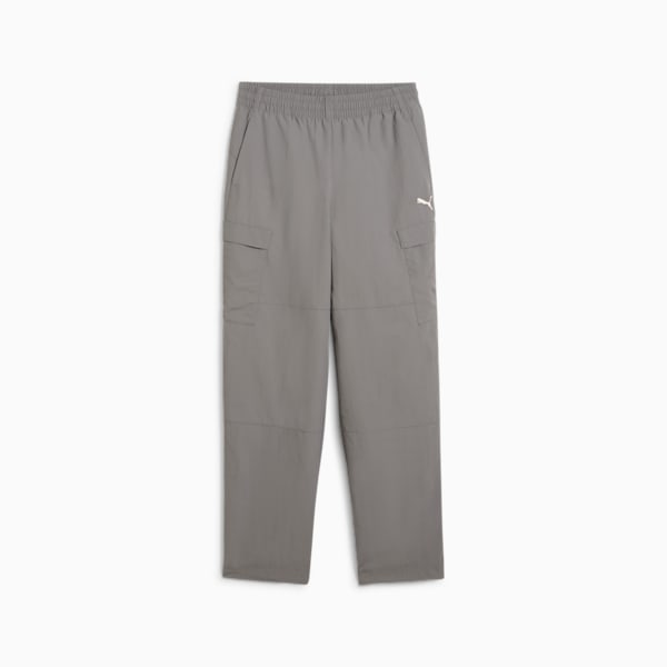 Pants cargo de tejido holgado para niños grandes de Wardrobe Essentials, Cast Iron, extralarge