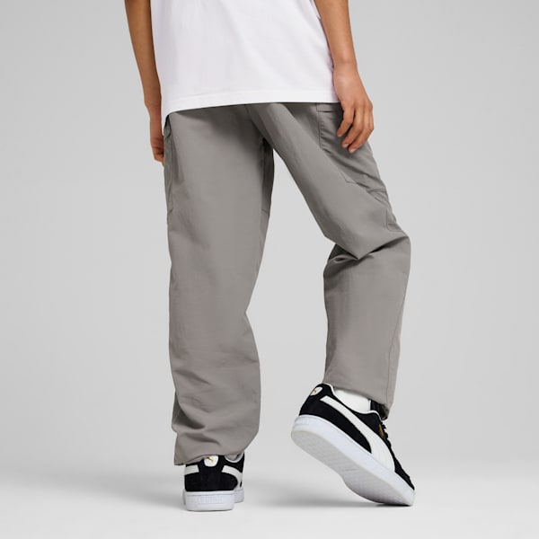 Pants cargo de tejido holgado para niños grandes de Wardrobe Essentials, Cast Iron, extralarge