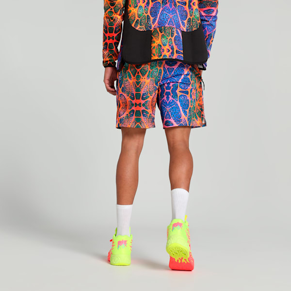 Melo Alien Skins Men's Oversized Basketball Shorts, PUMA Black-AOP, extralarge-IND