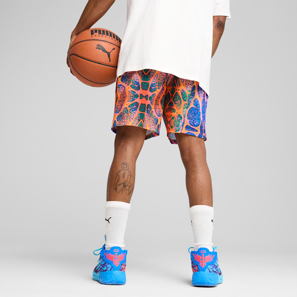 PUMA x LAMELO BALL Alien Skin Men's Basketball Shorts, PUMA Black-AOP, extralarge