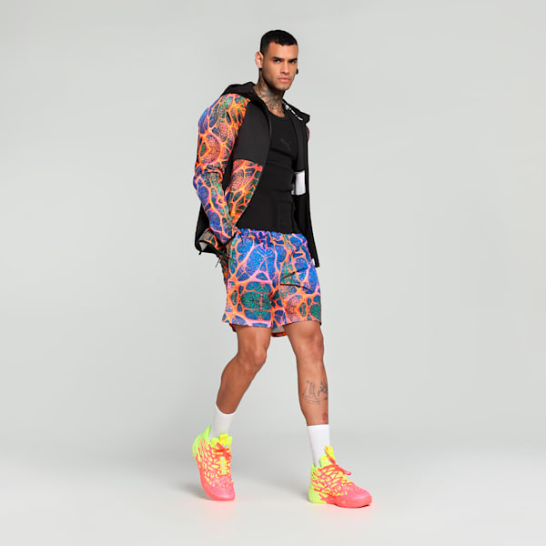 Melo Alien Skins Men's Oversized Basketball Shorts, PUMA Black-AOP, extralarge-IND