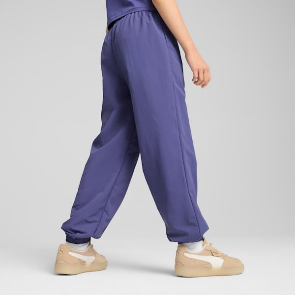 Wardrobe Essentials Big Kids' Relaxed Woven Pants, Blue Crystal, extralarge