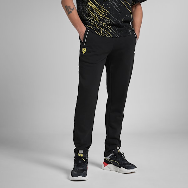Scuderia Ferrari Race Men's Slim Fit Motorsport Pants, PUMA Black, extralarge-IND