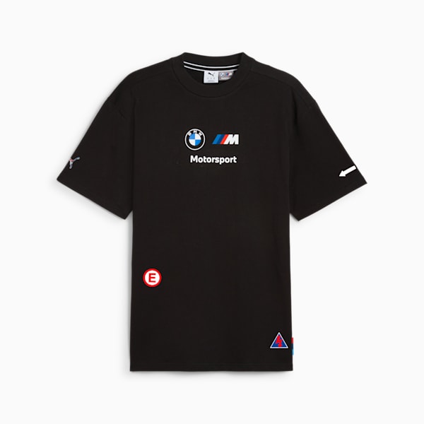 BMW M Motorsport Badge Men's Tee, PUMA Black, extralarge