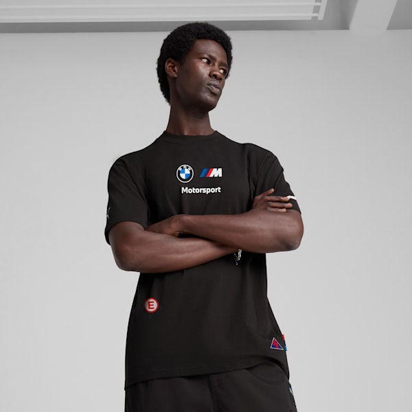 BMW M Motorsport Badge Men's Tee, PUMA Black, extralarge