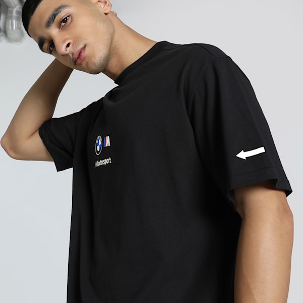 BMW M Motorsport Men's Badge Tee, PUMA Black, extralarge-IND