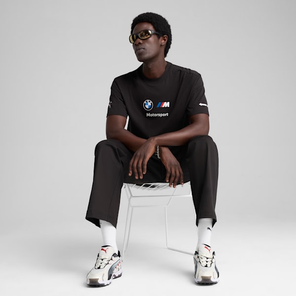 BMW M Motorsport Badge Men's Tee, PUMA Black, extralarge