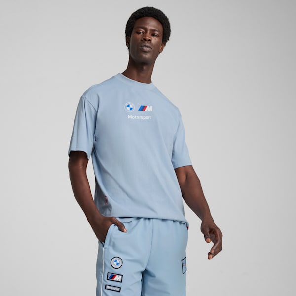 BMW M Motorsport Badge Men's Tee, Blue Wash, extralarge
