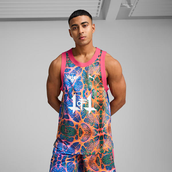 Team Melo Basketball Jersey Men, PUMA Pink, extralarge