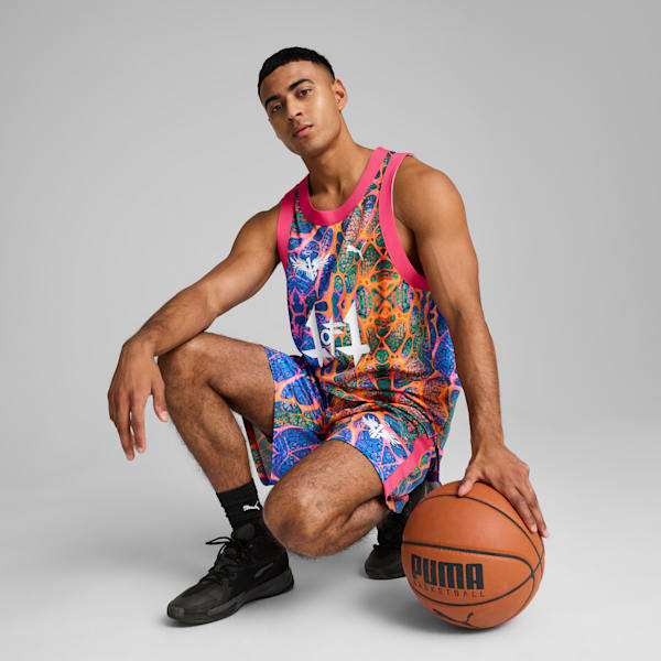 Team Melo Basketball Jersey Men, PUMA Pink, extralarge