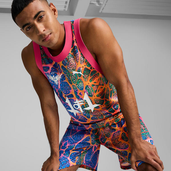 Team Melo Basketball Jersey Men, PUMA Pink, extralarge