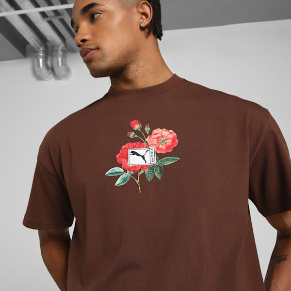 Dunked In Florals Men's Basketball Tee, Chocotart, extralarge-IND
