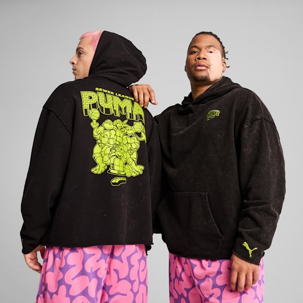 Sudadera hombre PUMA HOOPS x TMNT, PUMA Black, extralarge