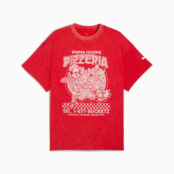 Playera PUMA HOOPS x TORTUGAS NINJA I para hombre, For All Time Red, extralarge